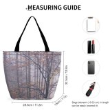 Yanfind Shopping Bag for Ladies Grey Tree Saxon Switzerland National Park Flora Plant Birch Woodland Forest Leaves Reusable Multipurpose Heavy Duty Grocery Bag for Outdoors.
