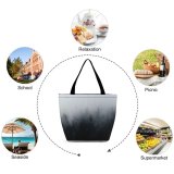 Yanfind Shopping Bag for Ladies Fog Outdoors Mist Alps Bavaria Grey Hiking Landscape Forest Apls Threes Reusable Multipurpose Heavy Duty Grocery Bag for Outdoors.
