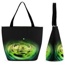 Yanfind Shopping Bag for Ladies Fluid Liquid Drop Drops Drips Psychedelic Psy Gravity Resources Colorfulness Reusable Multipurpose Heavy Duty Grocery Bag for Outdoors.