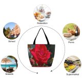 Yanfind Shopping Bag for Ladies Flowers Zen Wild Live Flower Petal Flowering Plant Garden Reusable Multipurpose Heavy Duty Grocery Bag for Outdoors.