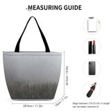 Yanfind Shopping Bag for Ladies Grey Fog Flora Grass Plant Mist Buckhorn United States Outdoors Tree Reusable Multipurpose Heavy Duty Grocery Bag for Outdoors.