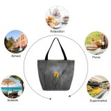 Yanfind Shopping Bag for Ladies Flower Plant Santa Catarina Ticuá Mexico Flax Flora Flor Amarillo Reusable Multipurpose Heavy Duty Grocery Bag for Outdoors.