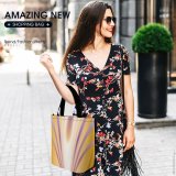Yanfind Shopping Bag for Ladies Flower Light Violet Excitement Purple Design Plant Graphics Reusable Multipurpose Heavy Duty Grocery Bag for Outdoors.