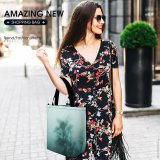 Yanfind Shopping Bag for Ladies Fog Outdoors Mist Island Tree Cool Pics Nautre Snow Misty Grey Reusable Multipurpose Heavy Duty Grocery Bag for Outdoors.