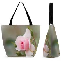 Yanfind Shopping Bag for Ladies Flower Rose Plant Geranium Petal Marchin Belgique Primavera Spring Orto Reusable Multipurpose Heavy Duty Grocery Bag for Outdoors.
