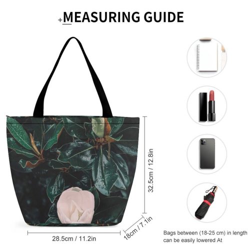 Yanfind Shopping Bag for Ladies Flower Plant Leaf Rose Acanthaceae United States Buckhead Atlanta Covid Summertime Reusable Multipurpose Heavy Duty Grocery Bag for Outdoors.