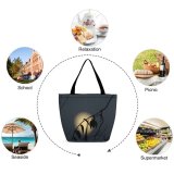 Yanfind Shopping Bag for Ladies Sky Branch Light Leaf Tree Twig Silhouette Darkness Street Atmosphere Reusable Multipurpose Heavy Duty Grocery Bag for Outdoors.
