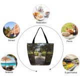 Yanfind Shopping Bag for Ladies Garden Outdoors Arbour Dundurn Castle Hamilton Porch Patio Road Flower Plants Reusable Multipurpose Heavy Duty Grocery Bag for Outdoors.