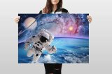 yanfind A1 | Astronaut Poster Art Print 60 x 90cm 180gsm Universe Earth Saturn