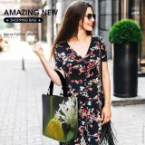 Yanfind Shopping Bag for Ladies Flower Insect Invertebrate Plant Pollen Butterfly Surprise Big Moth Reusable Multipurpose Heavy Duty Grocery Bag for Outdoors.