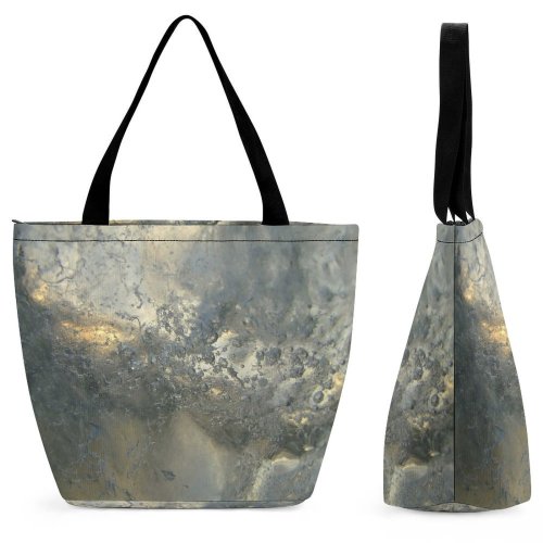 Yanfind Shopping Bag for Ladies Glacial Sunset Abstract Light Macro Reusable Multipurpose Heavy Duty Grocery Bag for Outdoors.