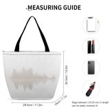 Yanfind Shopping Bag for Ladies Grey Fog Gold Creek Pond Picnic Ground Snoqualmie Pass United States Tree Reusable Multipurpose Heavy Duty Grocery Bag for Outdoors.