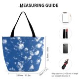 Yanfind Shopping Bag for Ladies Sky Clouds High Above Tall Look Reach Cloud Daytime Cobalt Atmosphere Azure Reusable Multipurpose Heavy Duty Grocery Bag for Outdoors.
