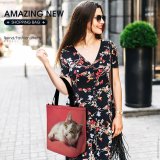 Yanfind Shopping Bag for Ladies Young Pet Funny Kitten Portrait Curiosity Cute Little Furry Sleep Whisker Reusable Multipurpose Heavy Duty Grocery Bag for Outdoors.