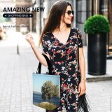 Yanfind Shopping Bag for Ladies Isolated Isolate Tree Branch Branches Leaf Leafs Ocean Sea Coast Sky Reusable Multipurpose Heavy Duty Grocery Bag for Outdoors.