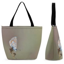 Yanfind Shopping Bag for Ladies HQ Insect Invertebrate Grey Butterfly Photo Creative Commons Reusable Multipurpose Heavy Duty Grocery Bag for Outdoors.