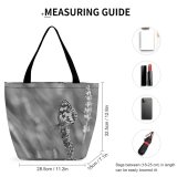 Yanfind Shopping Bag for Ladies Grey Invertebrate Insect Plant Butterfly Flower Creative Commons Reusable Multipurpose Heavy Duty Grocery Bag for Outdoors.