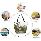 Yanfind Shopping Bag for Ladies Garden Outdoors Arbour Flagstone Plant Tree Porch Patio Building Stock Reusable Multipurpose Heavy Duty Grocery Bag for Outdoors.