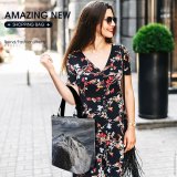 Yanfind Shopping Bag for Ladies Goa India Sea Peace Sand Rock Sky Landscape Wave Wind Resources Reusable Multipurpose Heavy Duty Grocery Bag for Outdoors.