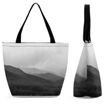 Yanfind Shopping Bag for Ladies Grey Outdoors Plant Tree Slope Kananaskis Ab Abies Fir Range Countryside Reusable Multipurpose Heavy Duty Grocery Bag for Outdoors.