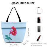 Yanfind Shopping Bag for Ladies Flower Plant Rose Geranium Carnation Petal Stock Reusable Multipurpose Heavy Duty Grocery Bag for Outdoors.