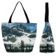 Yanfind Shopping Bag for Ladies Canadian Rocky Rockies Rock Mountains Snow Clouds Sky Reusable Multipurpose Heavy Duty Grocery Bag for Outdoors.