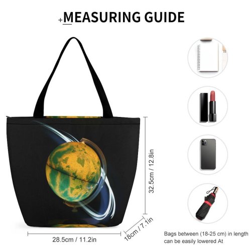 Yanfind Shopping Bag for Ladies Globe Ippnw Light Nuclear Peace Planet Still Space Astronomical Reusable Multipurpose Heavy Duty Grocery Bag for Outdoors.