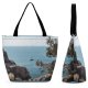 Yanfind Shopping Bag for Ladies Adventure Ship Boat Focus Motion Travel Field Sea Seascape Watercraft Horizon Reusable Multipurpose Heavy Duty Grocery Bag for Outdoors.