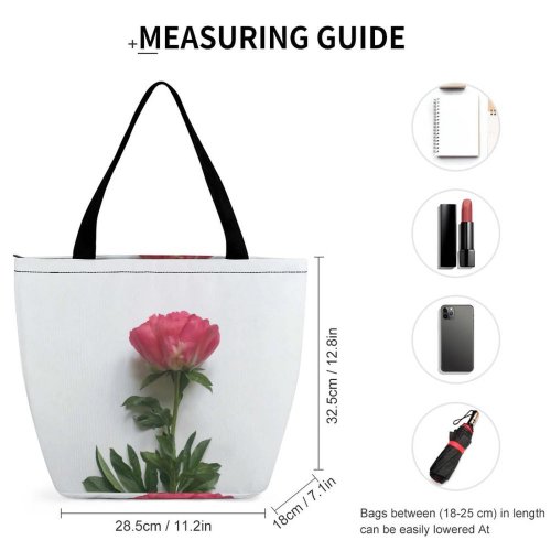 Yanfind Shopping Bag for Ladies Flower Plant Rose Berlin Deutschland Peony Peonies Bouquet Spring Floral Inspiration Reusable Multipurpose Heavy Duty Grocery Bag for Outdoors.