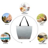 Yanfind Shopping Bag for Ladies Grey Fog Outdoors Landscape Mist Art Scenery Soil Moody Valley Cloudy Reusable Multipurpose Heavy Duty Grocery Bag for Outdoors.