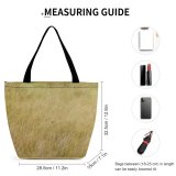 Yanfind Shopping Bag for Ladies Grass Plant Agropyron Lawn Wildlife Vegetation Reusable Multipurpose Heavy Duty Grocery Bag for Outdoors.