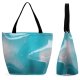 Yanfind Shopping Bag for Ladies Frozen Macro Cube Icecube Refreshing Newcomp Aqua Turquoise Reusable Multipurpose Heavy Duty Grocery Bag for Outdoors.