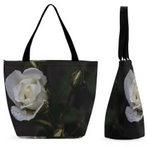 Yanfind Shopping Bag for Ladies Flower Rose Plant Verona Vr Italia Grey Garden Still Botanic Reusable Multipurpose Heavy Duty Grocery Bag for Outdoors.