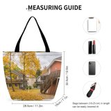 Yanfind Shopping Bag for Ladies Freiberg Sachsen Housing Plant Path Tree Yard Building Outdoors Grass Urban Neighborhood Reusable Multipurpose Heavy Duty Grocery Bag for Outdoors.