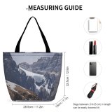 Yanfind Shopping Bag for Ladies Snow Big Patagonia Climbing Top Argentina Force Strong Could Wind Reusable Multipurpose Heavy Duty Grocery Bag for Outdoors.