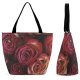 Yanfind Shopping Bag for Ladies Flower Rose Plant Arrangement Bouquet Flora Creative Commons Reusable Multipurpose Heavy Duty Grocery Bag for Outdoors.