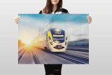 yanfind A1 | Modern Train Poster Art Print 60 x 90cm 180gsm Commuter Trains