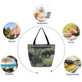 Yanfind Shopping Bag for Ladies Garden Outdoors Arbour Staircase Porch Patio Grey Reusable Multipurpose Heavy Duty Grocery Bag for Outdoors.
