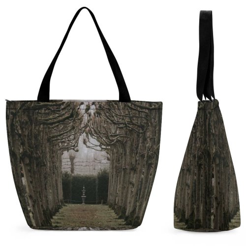 Yanfind Shopping Bag for Ladies Garden Arbour Outdoors Corridor Porch Crypt Road Arch Path Patio Conifer Plant Reusable Multipurpose Heavy Duty Grocery Bag for Outdoors.