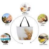 Yanfind Shopping Bag for Ladies Grass Plant Vegetation Lawn Reed Jar Potted Pottery Vase Vegetable Wheat Reusable Multipurpose Heavy Duty Grocery Bag for Outdoors.