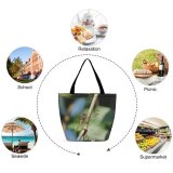Yanfind Shopping Bag for Ladies Insect Fly Forest India Jungle Dragonflies Damseflies Invertebrate Organism Macro Reusable Multipurpose Heavy Duty Grocery Bag for Outdoors.