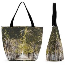 Yanfind Shopping Bag for Ladies Garden Outdoors Arbour Plant Tree Path Trunk Creative Commons Reusable Multipurpose Heavy Duty Grocery Bag for Outdoors.