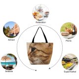 Yanfind Shopping Bag for Ladies Pretty Pose Portrait Playing Pet Kitty Kitten Feral Eyes Cute Cat Baby Reusable Multipurpose Heavy Duty Grocery Bag for Outdoors.