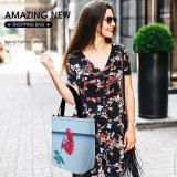 Yanfind Shopping Bag for Ladies Flower Plant Rose Geranium Carnation Petal Stock Reusable Multipurpose Heavy Duty Grocery Bag for Outdoors.