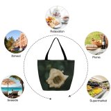 Yanfind Shopping Bag for Ladies Flower Plant Rose Petal Town Malaysia Natural Tree Botanical Garden Reusable Multipurpose Heavy Duty Grocery Bag for Outdoors.