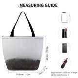 Yanfind Shopping Bag for Ladies Grey Outdoors Fog Mist Usa Monterey Kalifornien Big Sur Forest Tree Reusable Multipurpose Heavy Duty Grocery Bag for Outdoors.