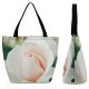 Yanfind Shopping Bag for Ladies Flower Rose Plant Petal Film Grey Creative Commons Reusable Multipurpose Heavy Duty Grocery Bag for Outdoors.