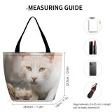 Yanfind Shopping Bag for Ladies Young Pet Funny Kitten Portrait Curiosity Cute Little Staring Sit Cat Eye_004 Reusable Multipurpose Heavy Duty Grocery Bag for Outdoors.