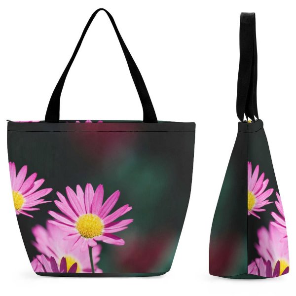Yanfind Shopping Bag for Ladies Flower Flora Plant Daisies Daisy Aster Beauty Phistil Depth Field Sunny Reusable Multipurpose Heavy Duty Grocery Bag for Outdoors.