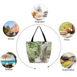 Yanfind Shopping Bag for Ladies Garden Outdoors Arbour Machine Wheel Plant Nederland Patio Jar Potted Pottery Vase Reusable Multipurpose Heavy Duty Grocery Bag for Outdoors.
